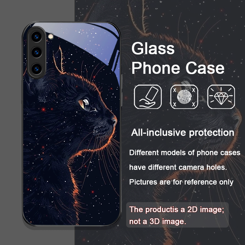 Black Personality Cool Cat Tem - Phone Cases Black ulasan dan harga