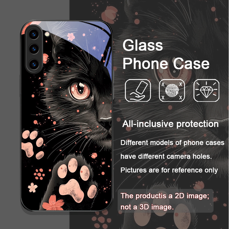 Black Personality Cool Cat Tem - Phone Cases Black ulasan dan harga