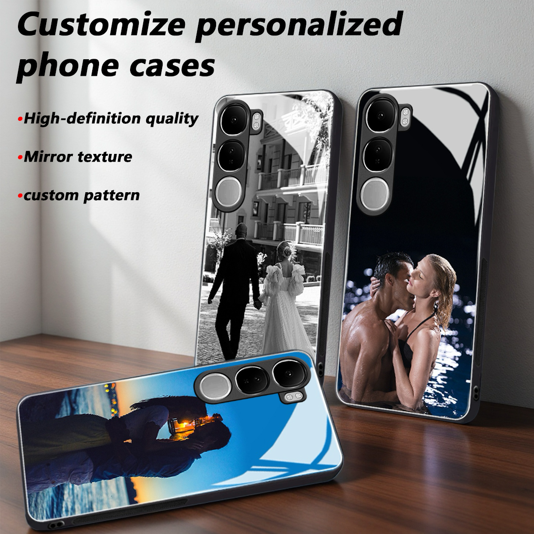 Custom Photo Mirror Glass Phon - Phone Cases Customized ulasan dan harga