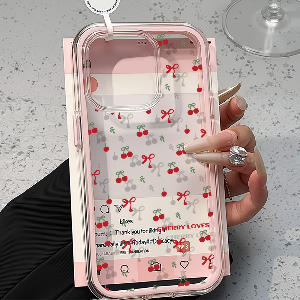 2in1 Pink Flower Case For iPho - Phone Cases Transparent ulasan dan harga