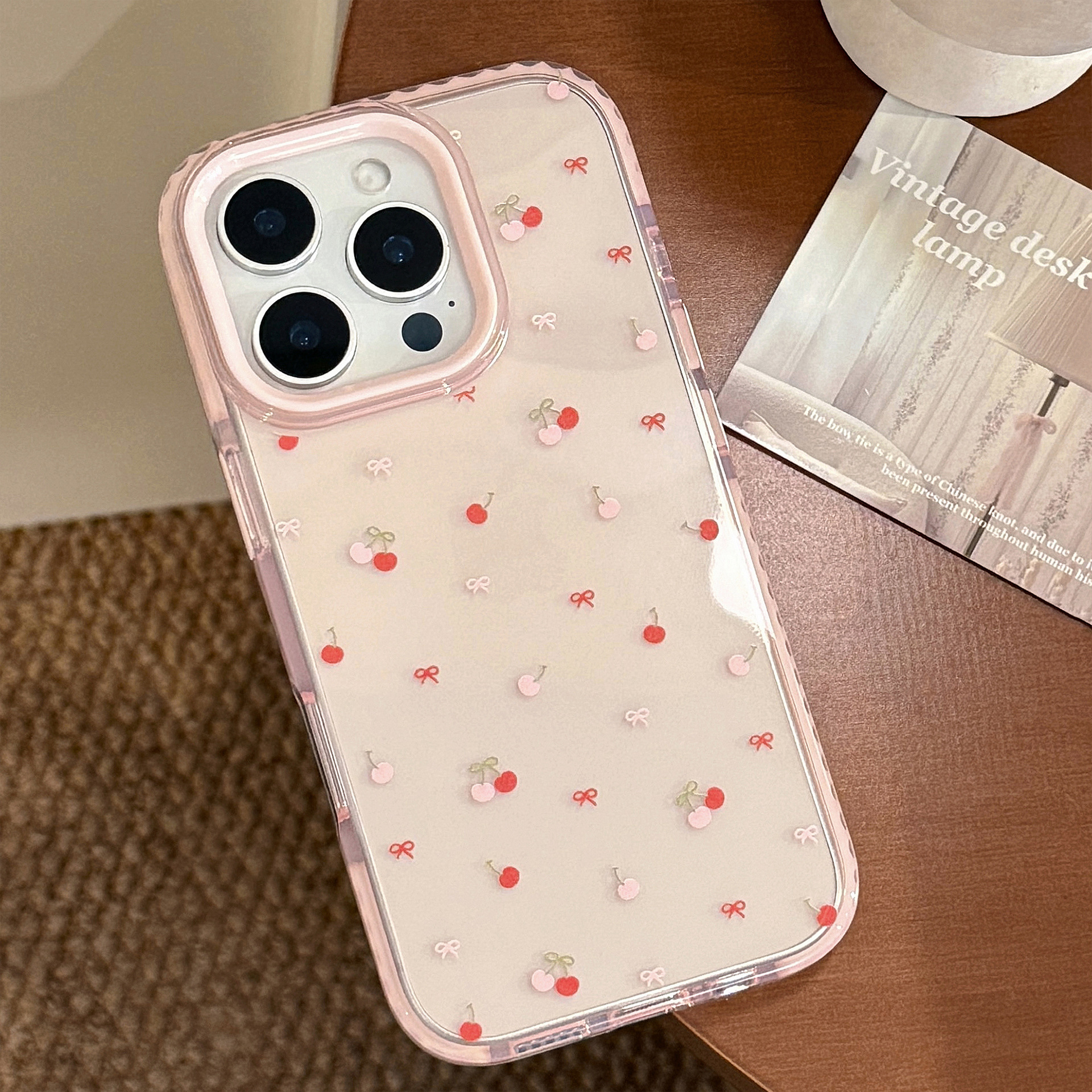 Korean Full Screen Cherry Bowk - Phone Cases Transparent ulasan dan harga