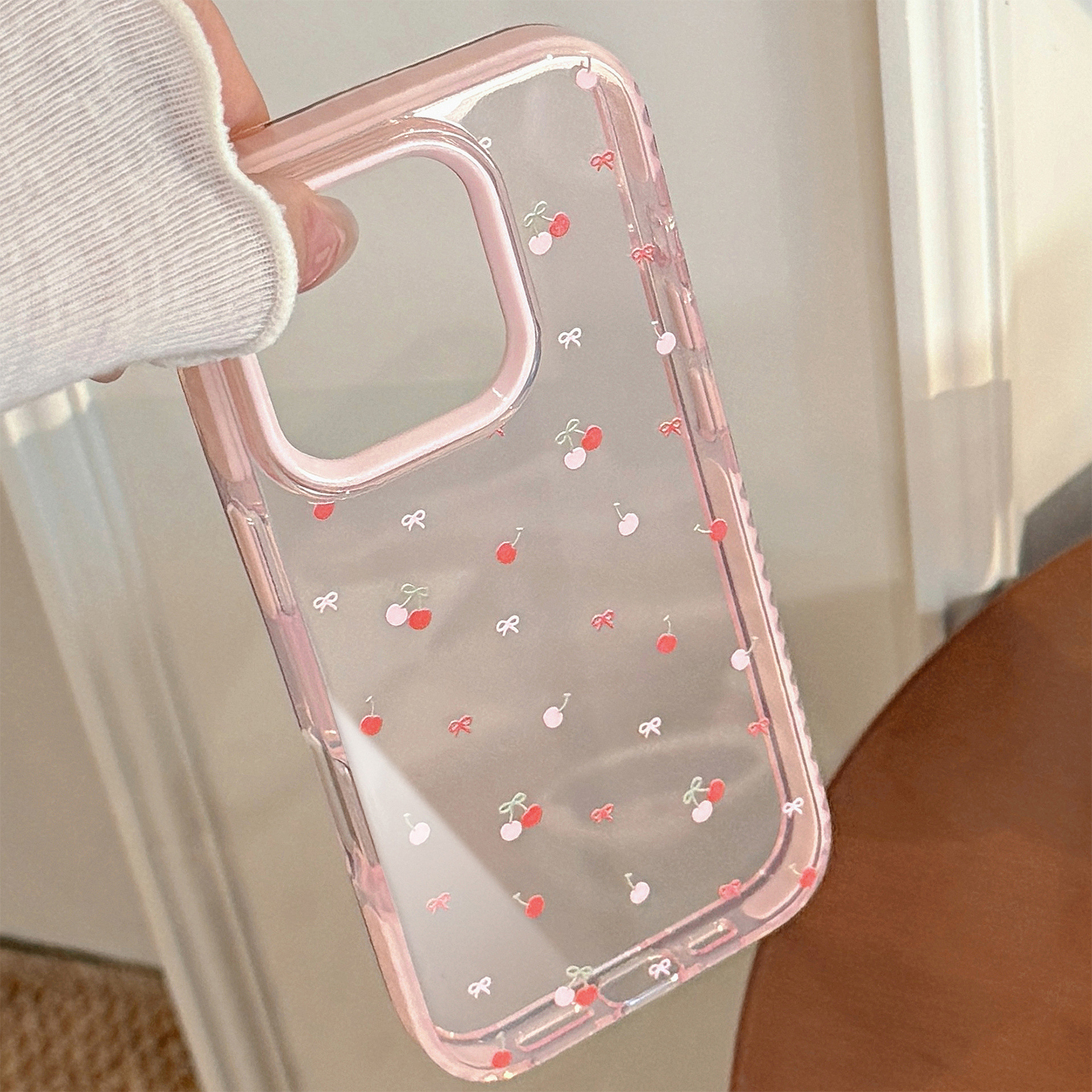 Korean Full Screen Cherry Bowk - Phone Cases Transparent ulasan dan harga