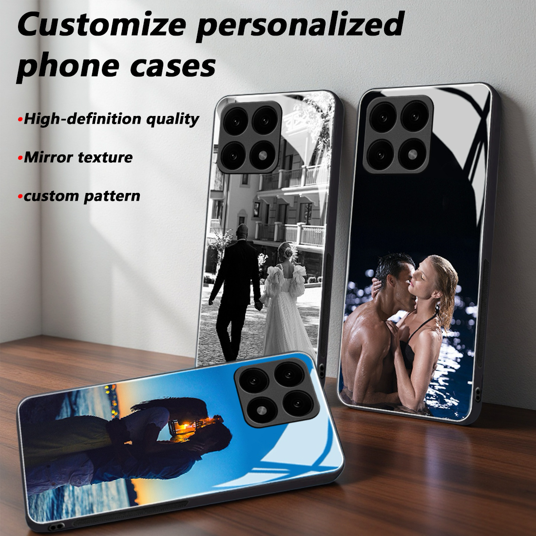 Custom Photo Mirror Glass Phon - Phone Cases Customized ulasan dan harga