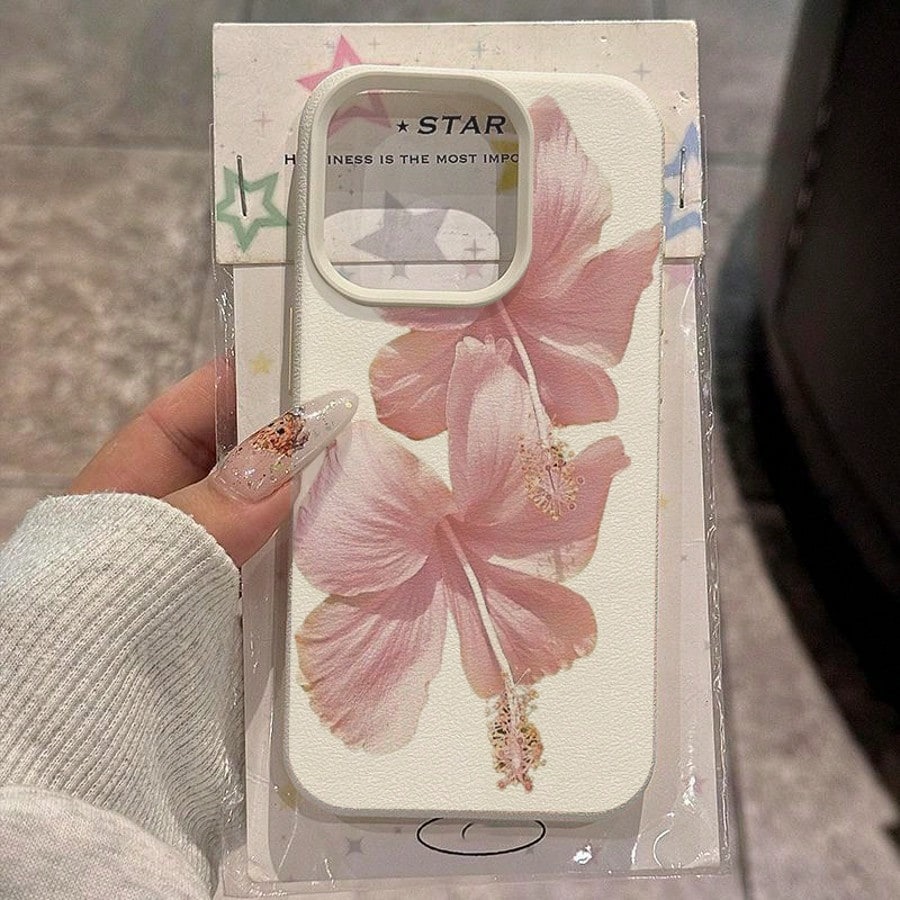 Pink Hibiscus Elegant High Aes - Phone Cases Drop Proof ulasan dan harga