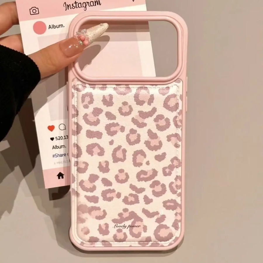 Simple Korean Pink Retro Leopa - Phone Cases Drop Proof ulasan dan harga