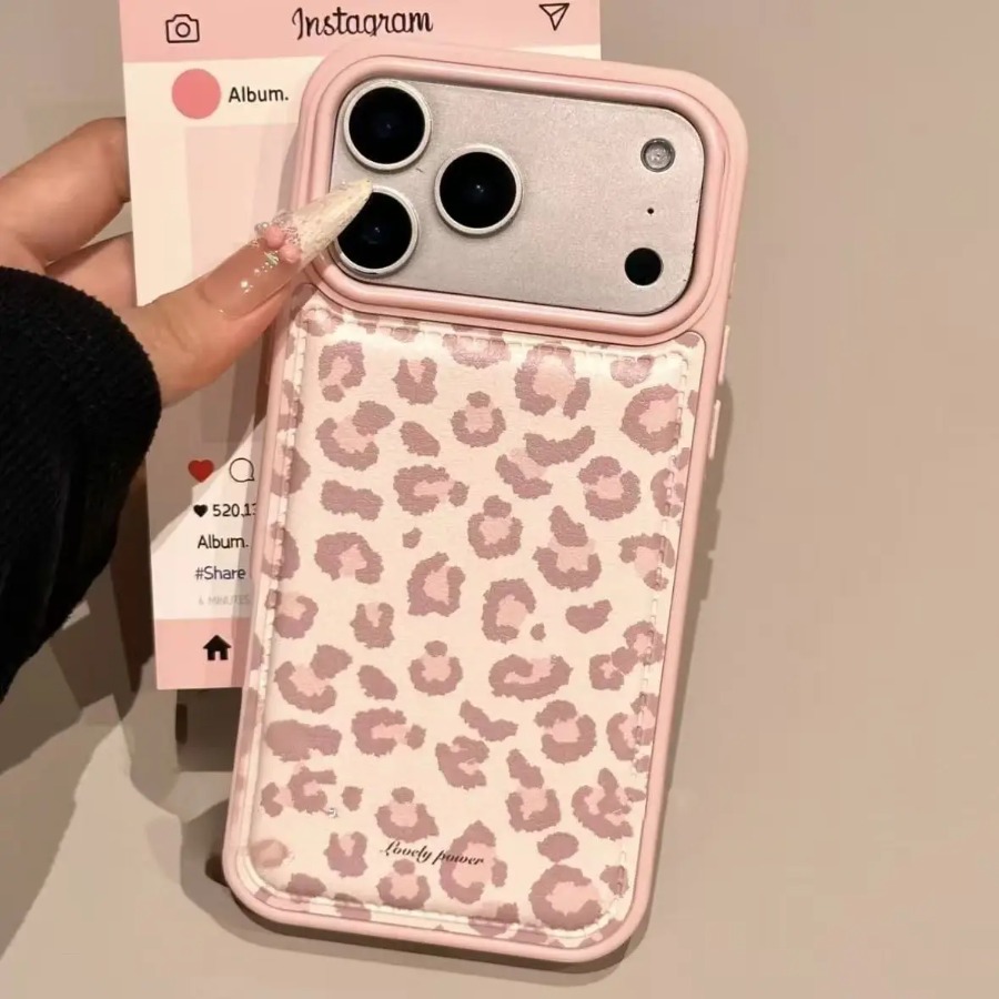 Simple Korean Pink Retro Leopa - Phone Cases Drop Proof ulasan dan harga