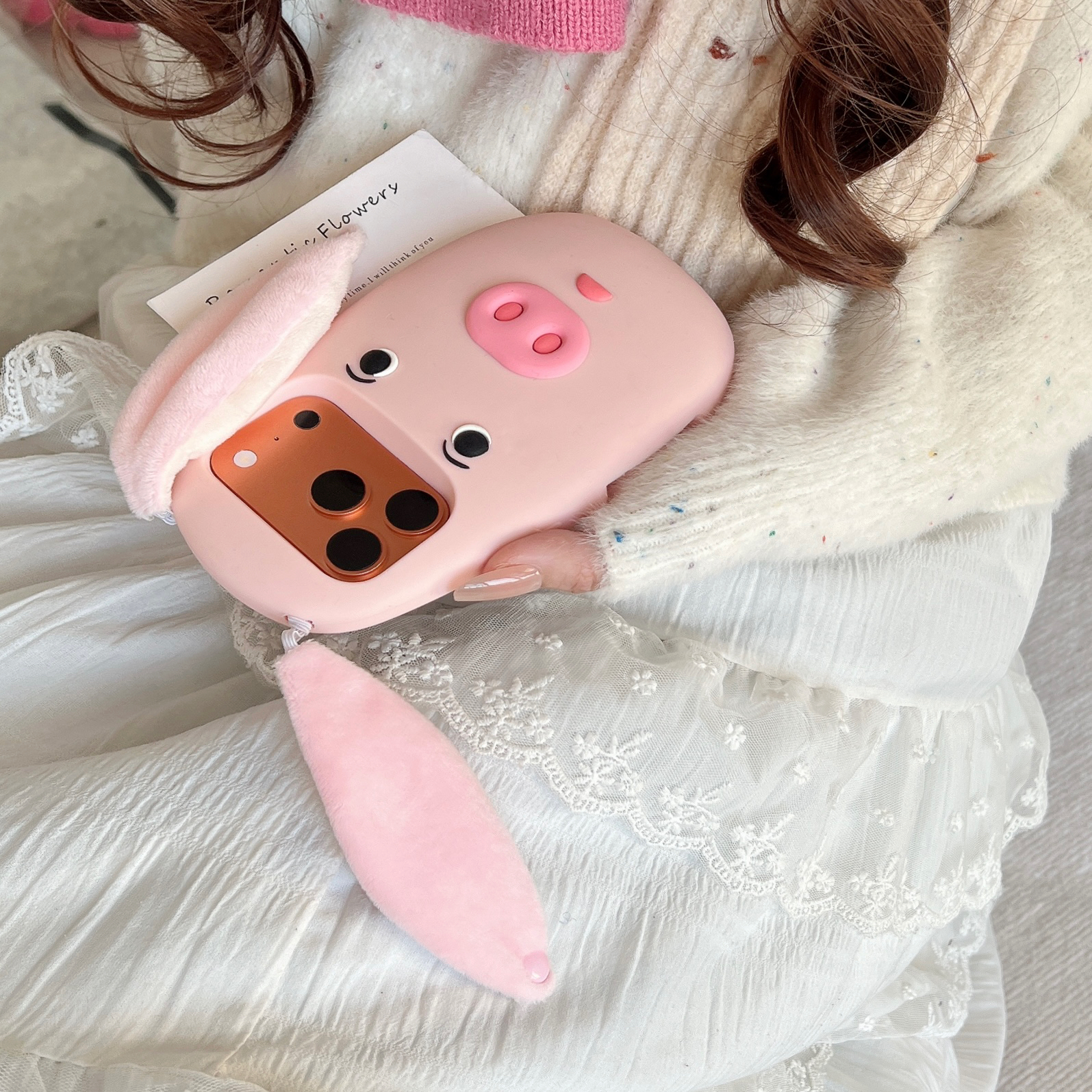 Cute Cartoon Funny Pig Soft Si - Phone Cases Ugly ulasan dan harga